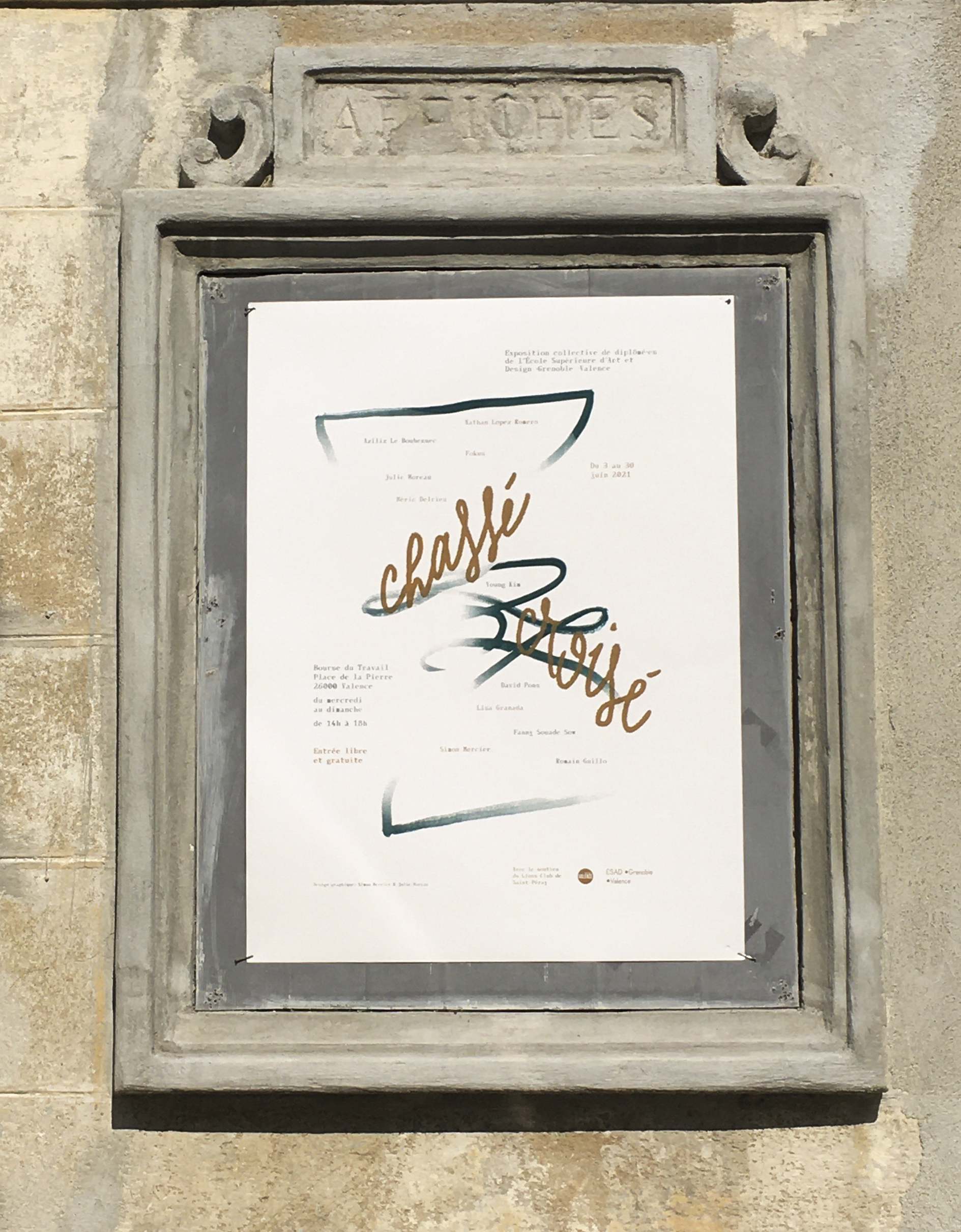 affiche de l'exposition Chassé-Croisé